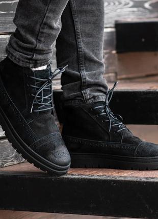 Зимние мужские ботинки south mist black winter(мех)40-41-42-43-44-45