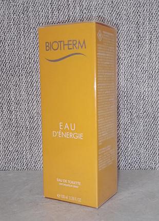 Biotherm eau d'energie 100 мл для женщин (оригинал)