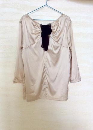 Блуза шелк натуральный, intimissimi, с бантом на спине8 фото