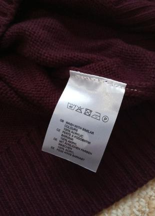 Бордовий чоловічий светр, джемпер, світшот, реглан, пуловер, кофта, розмір s-m4 фото