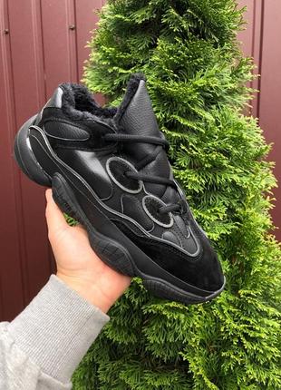 Зимові кросівки adidas yeezy 500 black