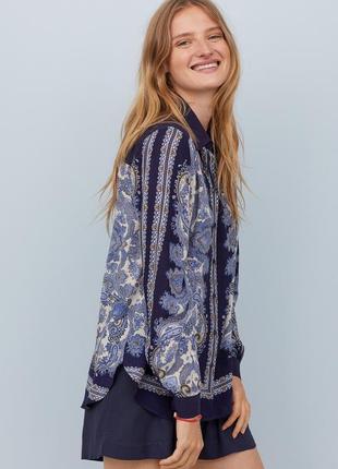 Блузка рубашка оверсайз, h&m 4