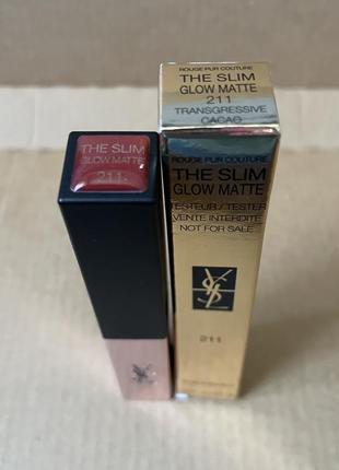 Ysl rouge pur couture the slim glow matte помада для губ #211