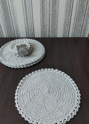 Плейсмат. декоративна серветка під тарілку і чашку,7 фото