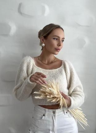 Кроп-светр з вовни альпака9 фото