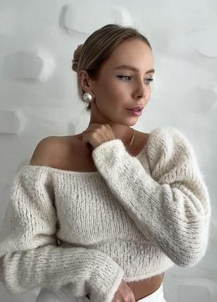 Кроп-светр з вовни альпака8 фото