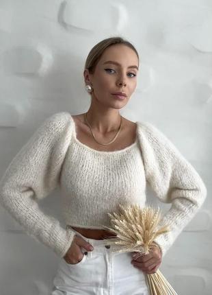 Кроп-светр з вовни альпака6 фото