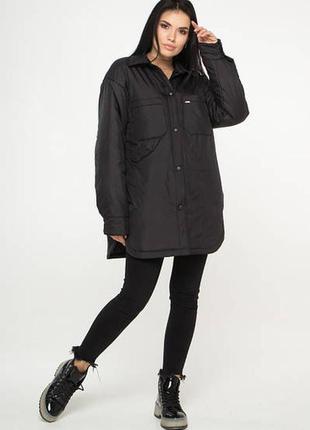 Стильна демисезонна куртка-сорочка хіт продажів норма/батал6 фото
