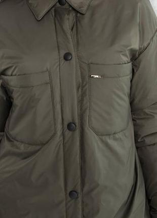 Стильна демисезонна куртка-сорочка хіт продажів норма/батал5 фото