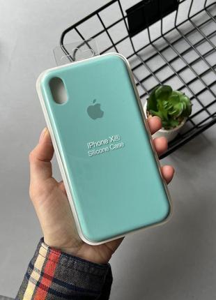 Чохол на iphone xr з захищеним низом silicone case чохол для айфон з закритим низом