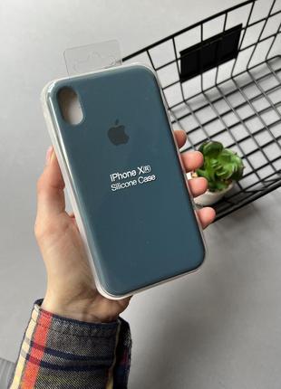 Чохол на iphone xr з захищеним низом silicone case чохол для айфон з закритим низом1 фото