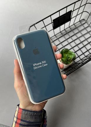 Чохол на iphone xr з захищеним низом silicone case чохол для айфон з закритим низом1 фото