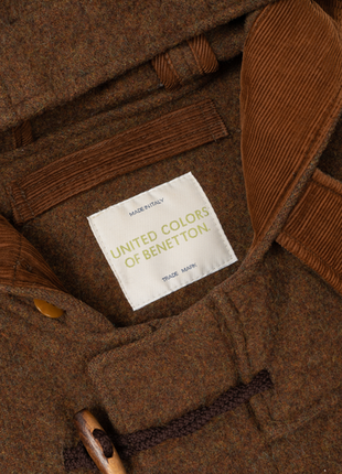 United colors of benetton vintage wool duffle coat шерстяне пальто3 фото