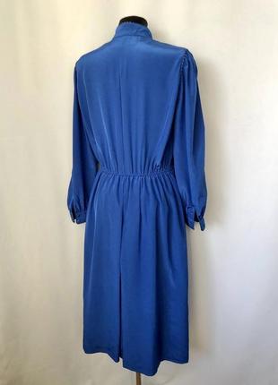 Louis feraud платье синее винтаж ретро яркое миди3 фото