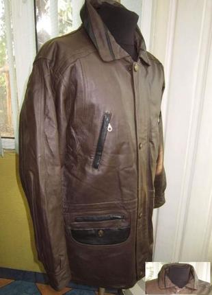 Велика шкіряна чоловіча куртка smooth city collection. лот 280