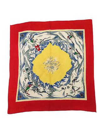 Шерстяной винтажный платок швейцария /7008/