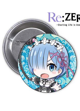 Значок аниме rezero re zero − starting life in another world жизнь с нуля в альтернативном мире rem