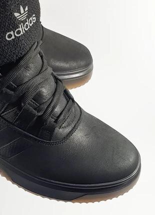 Ботинки мужские adidas posturo design boots winter зимние кожаные8 фото