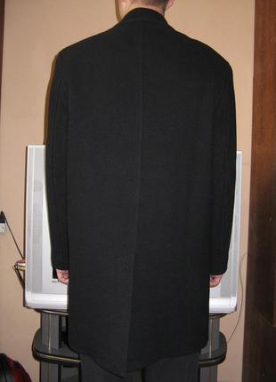 Чорне чоловіче вовняне пальто р. 482 фото