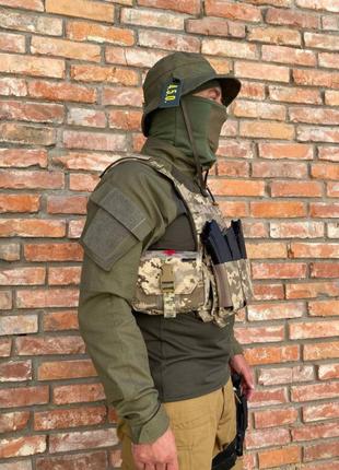 Разгрузочный жилет плитоноска с эвакуацией с системой molle всу (зсу) пиксель 20211855 7220