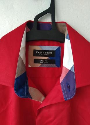 Новая мужская яркая рубашка vannucci