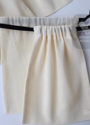 Еко мішечок з бавовни 20*15 см, еко торбинка, багаторазовий мішок для зберігання/пакування