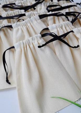 Еко мішечок з бавовни 20*15 см, еко торбинка, багаторазовий мішок для зберігання/пакування