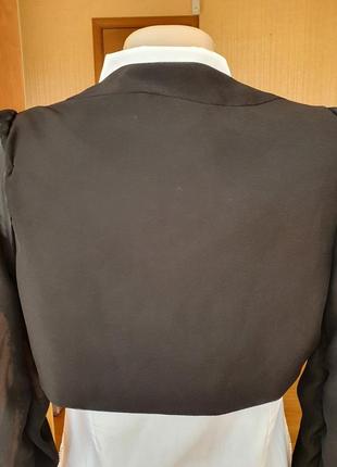 Класичне чорне болеро/накидка з рукавом під сукню s-m6 фото