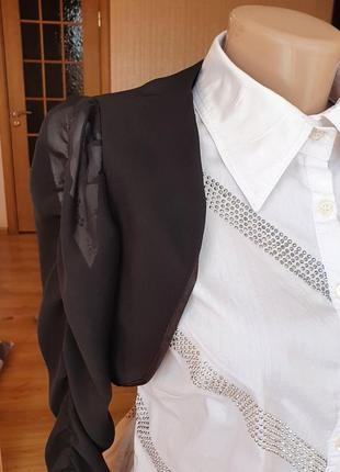 Класичне чорне болеро/накидка з рукавом під сукню s-m2 фото