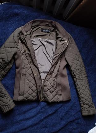 Стьобана куртка курточка хакі демісезонна5 фото