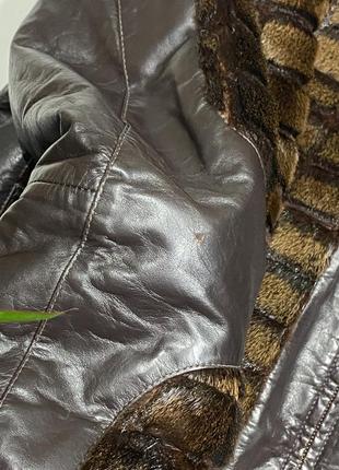 Презентабельна чоловіча шуба / дублянка, натуральна стрижена норка