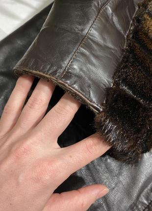 Презентабельна чоловіча шуба / дублянка, натуральна стрижена норка