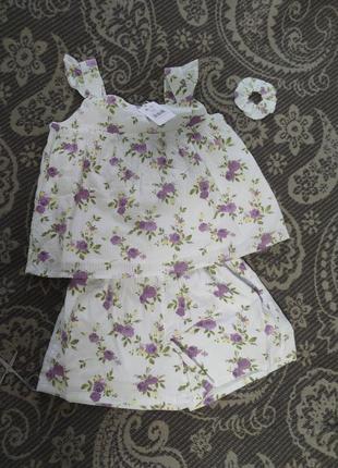 Нарядний літній бавовняний костюм