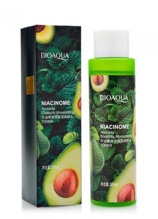 Тонер з нікотинамідом і витяжкою плода авокадо bioaqua niacinome avocado toner2 фото