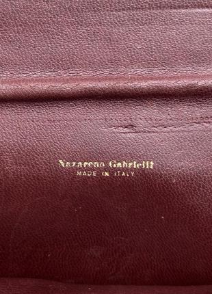 Шкіряний гаманець nazareno gabrielli оригінал італія бордовий lv dg mk6 фото