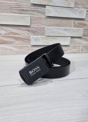 Чоловічий ремінь, натуральна шкіра, автомат, ширина 3,5 см