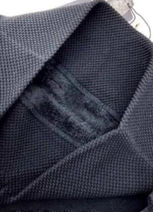 Бесшовные черные лосины на меху, лосины с высоким и широким поясом, женские...