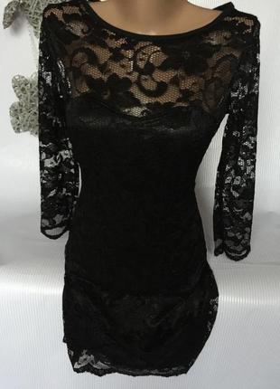 Шикарне чорне плаття ажур