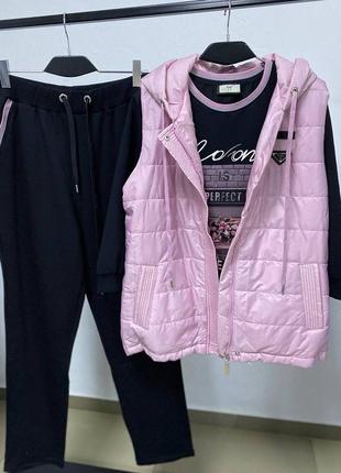 Стильный костюм, турция,с жилетом, качество люкс.