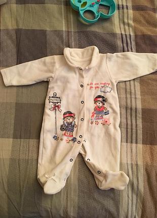 Продам чоловічок 1-3 міс туреччина. ошатний чоловічок з ведмедиками. оксамитовий чоловічок