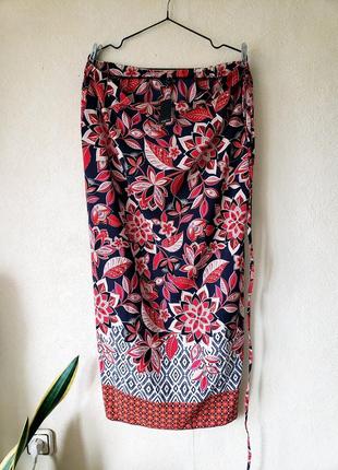 Макси юбка в украинском стиле сзади комфортная талия m&co9 фото