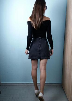 Джинсовая юбка с вышивкой topshop6 фото
