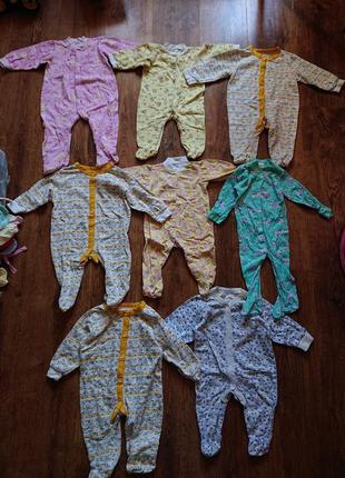 Теплые человечки хлопок с начесом на байке р.62/68 человечек