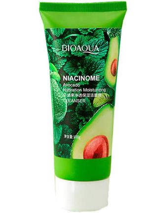 Пінка для вмивання bioaqua niacinome avocado cleanser з екстрактом авокадо 100 мл