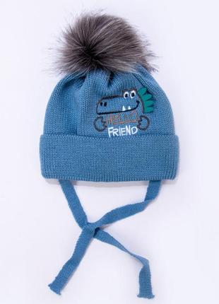 Теплая зимнняя шапка на флисе, зимова шапка на флісі2 фото
