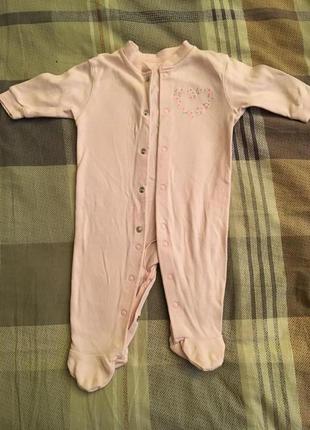 Продам чоловічок ladybird. рожевий чоловічок 0-3 міс. чоловічок бавовна