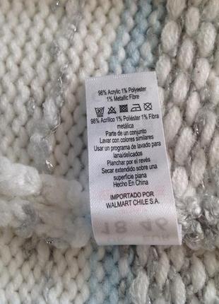 Тёплый  белоснежный свитер с узором  xl, l4 фото