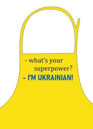 Фартук с надписью i'm ukrainian, передник с патриотическим рисунком2 фото