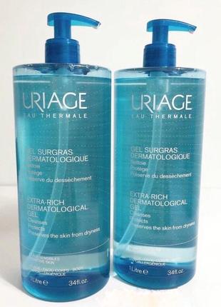 Очищающий гель uriage extra-rich dermatological cleanser.1 фото