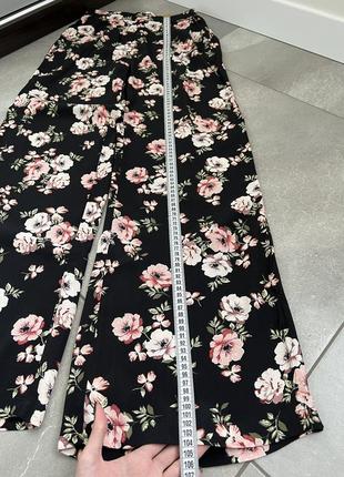 Летние брюки в цветочный принт с шифоном new look5 фото